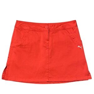 Puma Womens Red Golf Skort Activewear Mini Skirt Size Medium